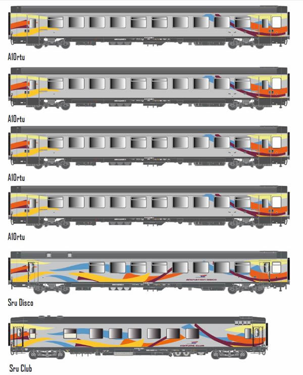 LS Models MW1909 - 6pc Passenger Car Set of the SNCF
